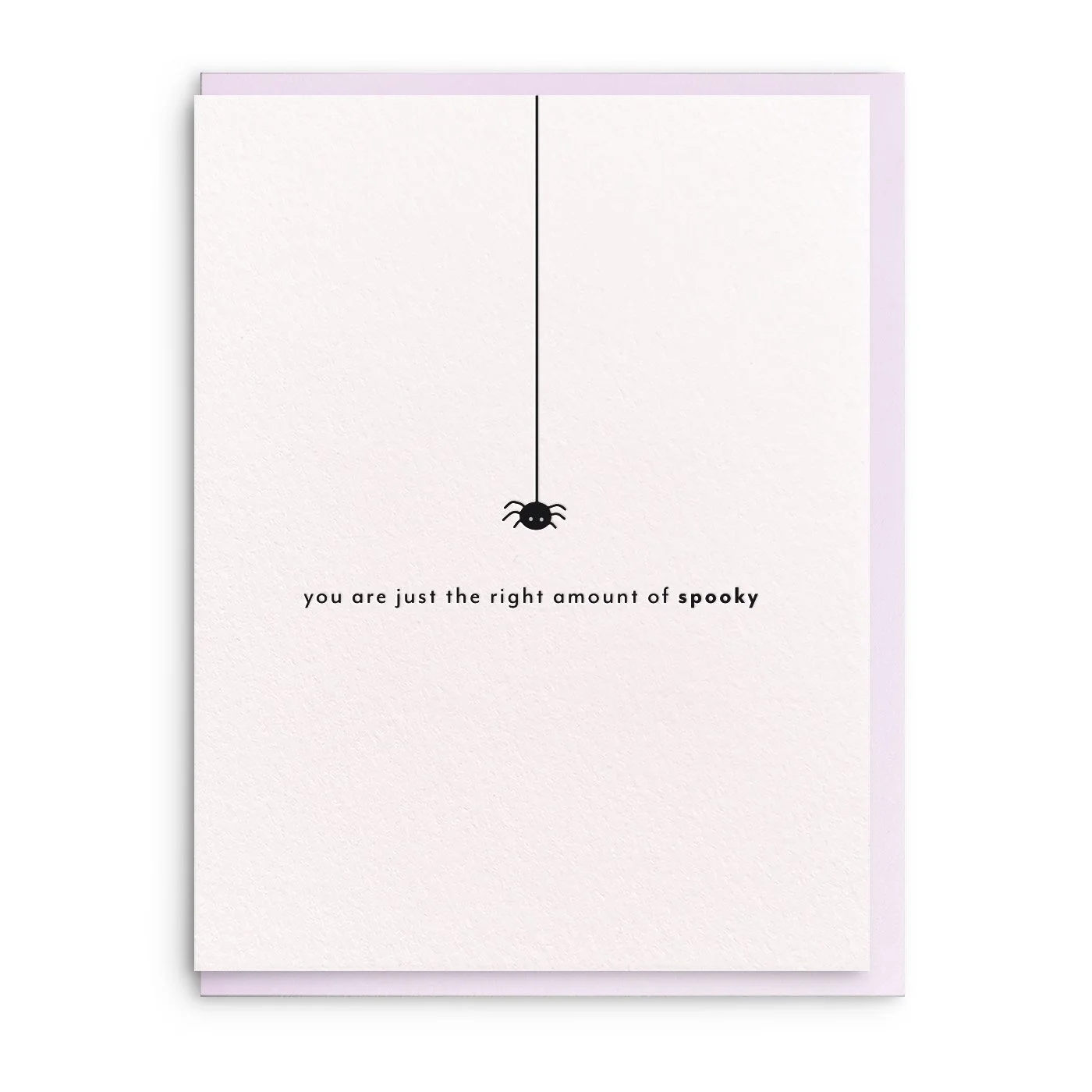 Spooky Spider - Letterpress Halloween Card