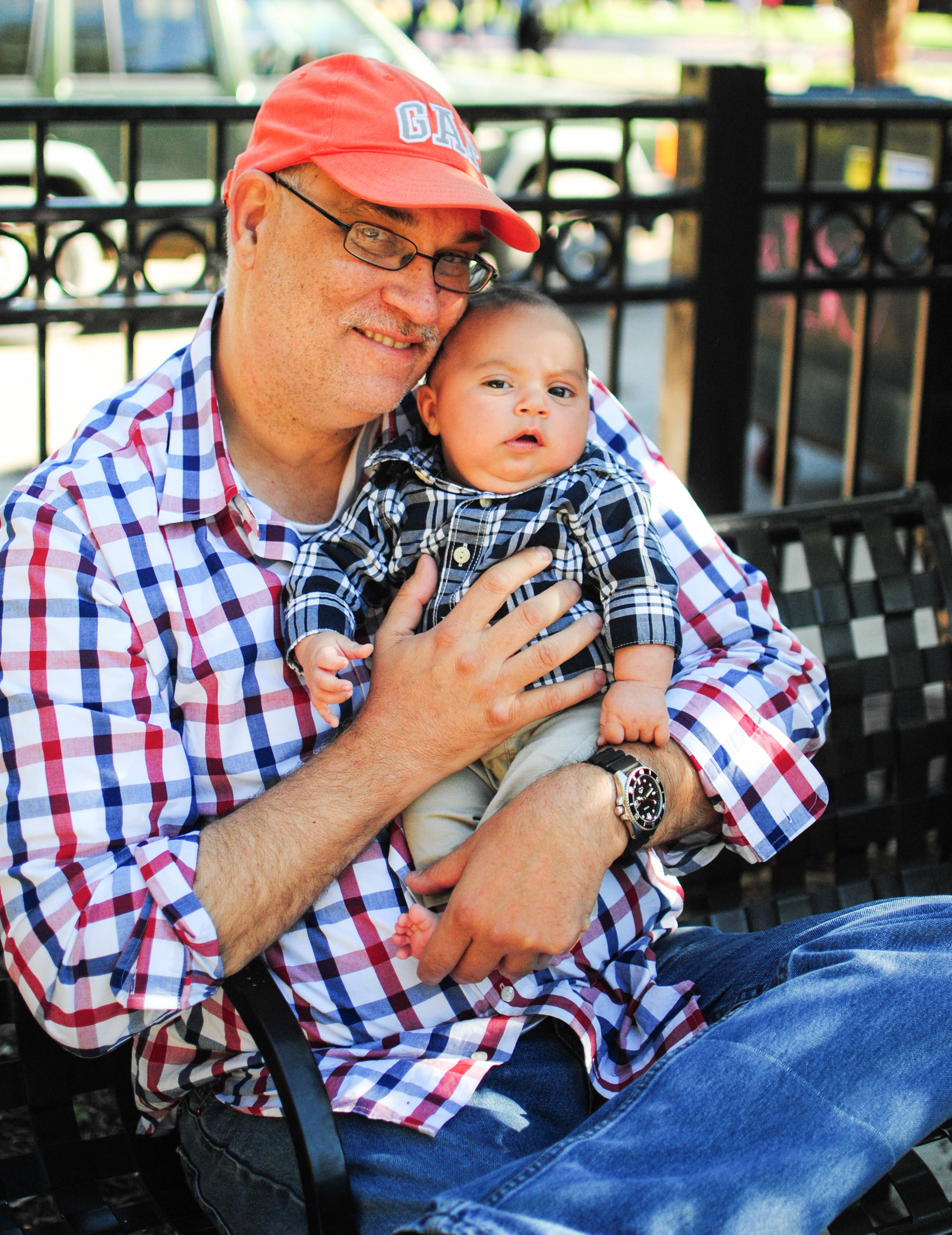 Charlie Billups with son James