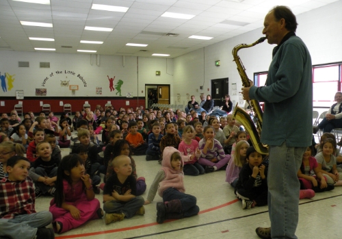 With the Ignacio Elementary Students