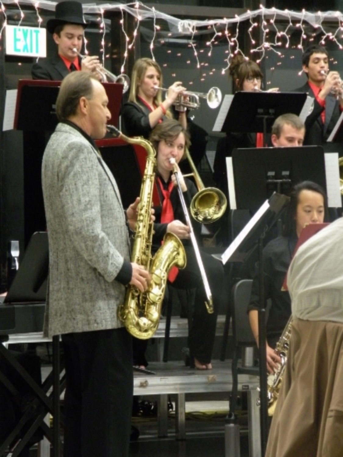 With the Durango High School Jazz Band