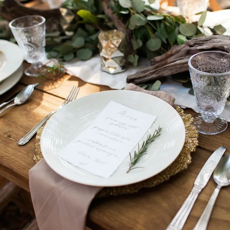 Farmhouse Plate Wedding Detail