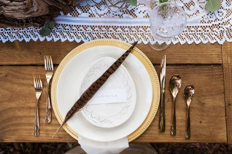 Nature Inspired Boho Napkin Detail