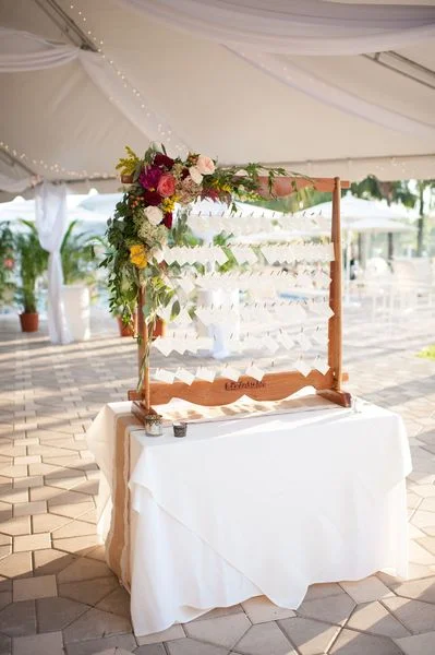 Vibrant Guest Seating Chart Floral Decor