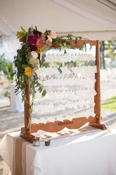 Vibrant Guest Seating Chart Floral Decor