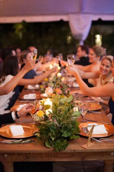 Rustic Wedding with Farmhouse Tables in South Florida