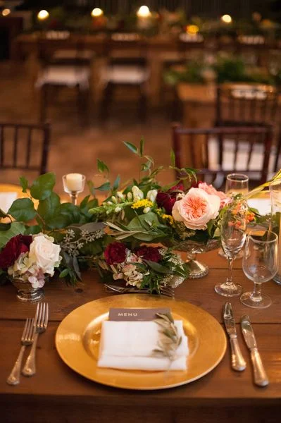 Beautiful White Cake with Fall Florals in Miami