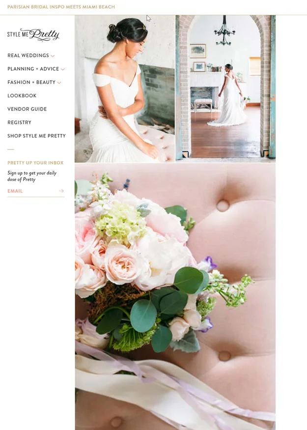 Parisian Bridal Inspo meets Miami Beach