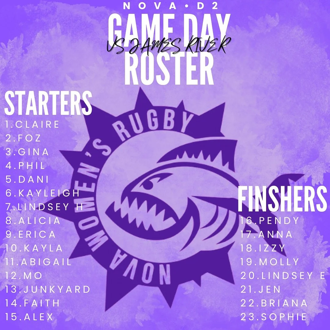 D2 ROSTER ANNOUNCEMENT 😈

Kickoff at 10:30
Location: Dorey Park &amp; Recreation Center (Field 1) 
2999 Darbytown Rd, Henrico, VA 23231