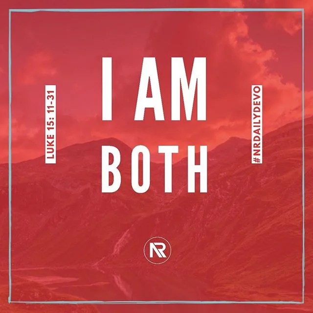 How often we try to define someone else or even ourselves by the characteristics we see in the two sons from this parable of Jesus! What we fail to realize is that while we at times exhibit traits of either one or the other God is still God: merciful, forgiving, inviting, gracious, worthy to be called Father. I am both and God is God. A humbling realization of my brokenness matched with God’s lavished forgiveness that must lead to an abundance of grace towards others in my life #nrdailydevo
