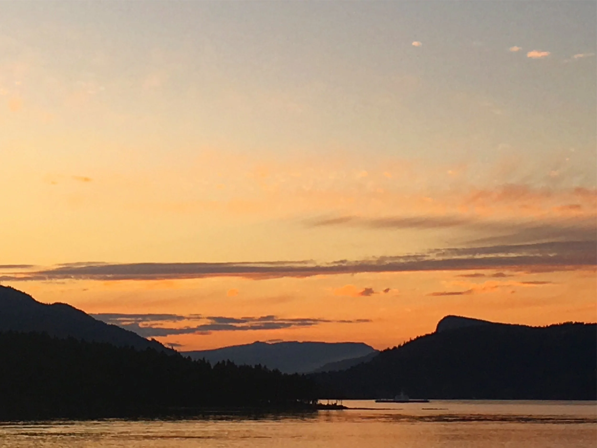 Ferry view at sunset
