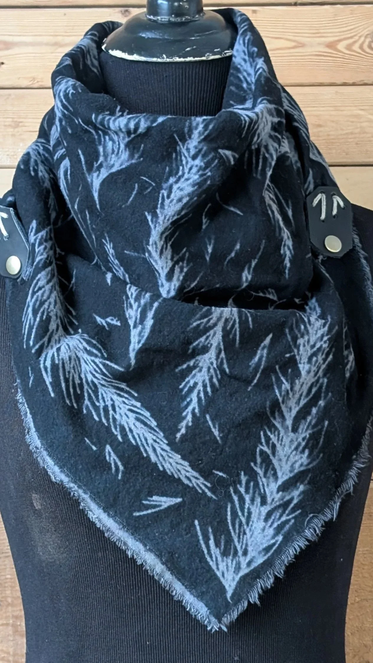 cyanotype dark cedar cowl