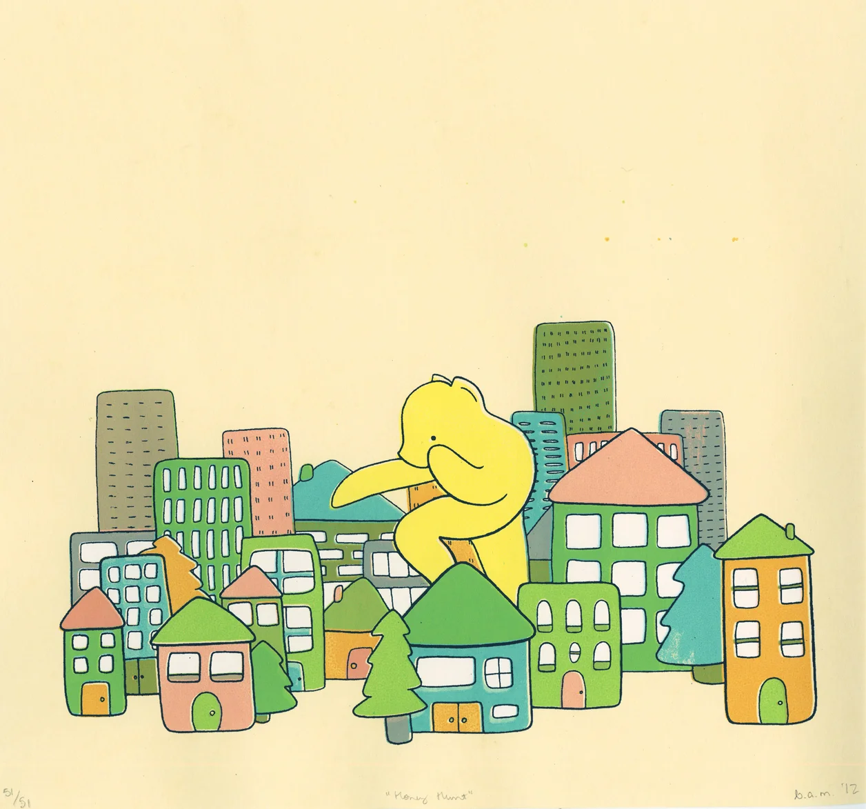 final silk screen-seven layer transparent layers.
not too bad for making an edition of fifty.
Copyright B.Meier