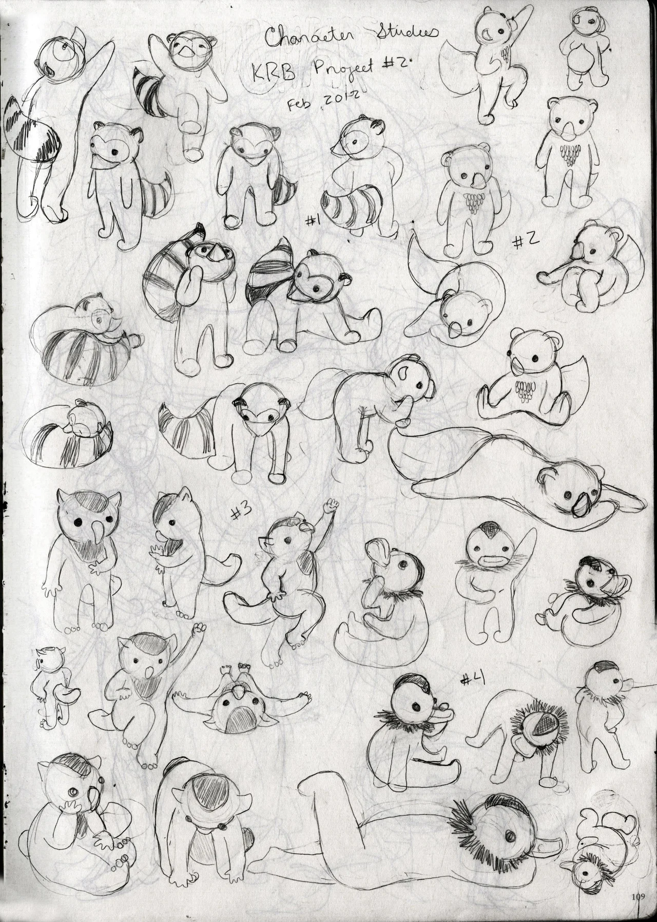 An older work,
But I think it shows how I develop my creatures.
I like to turn them around and see how each one moves.
Some are sassy, some more meek!
eeeeeepppp!