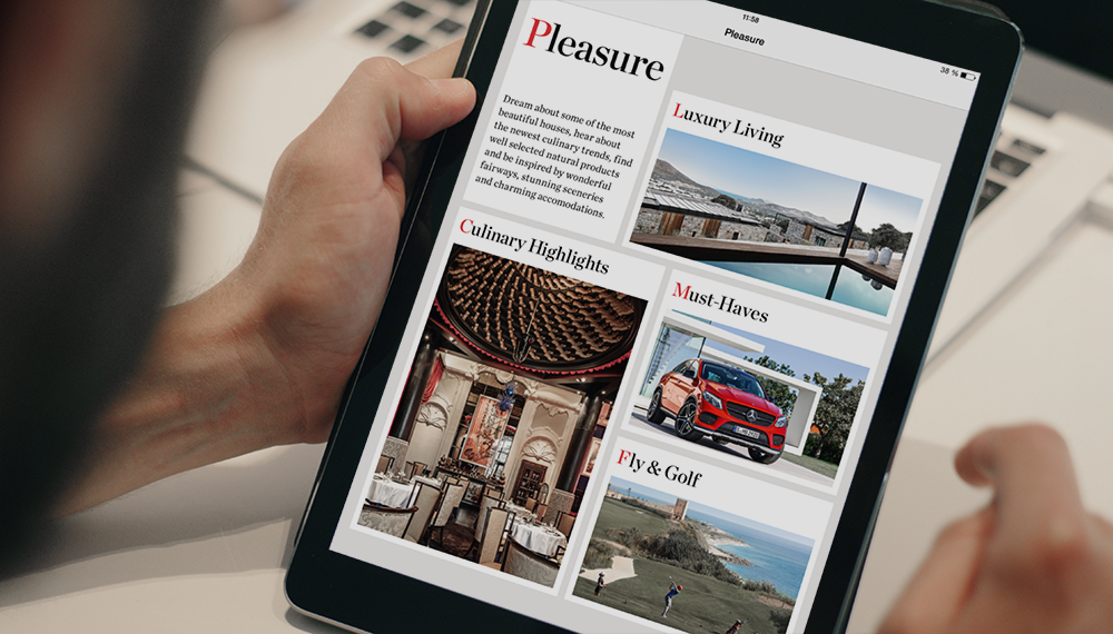 Tablet-Adaption des vier Mal im Jahr erscheinenden Magazins SWISS Universe