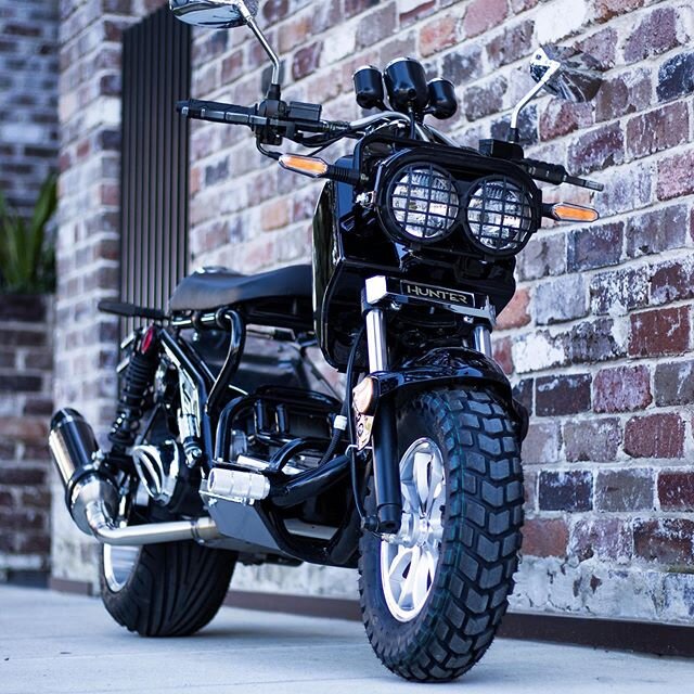 Obsidian Wraith 170cc #hunterscooters 
#customscooter #minichopper #gy6 #scooter