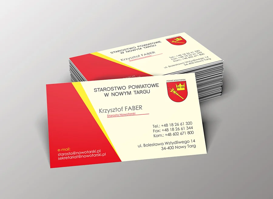 Wykonanie projektu graficznego wizytówki 90x50mm + folia mat 1+0