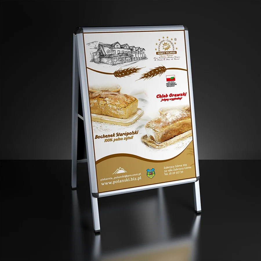 Przygotowanie projektu graficznego plakatów do systemu "potykacz". Format B1