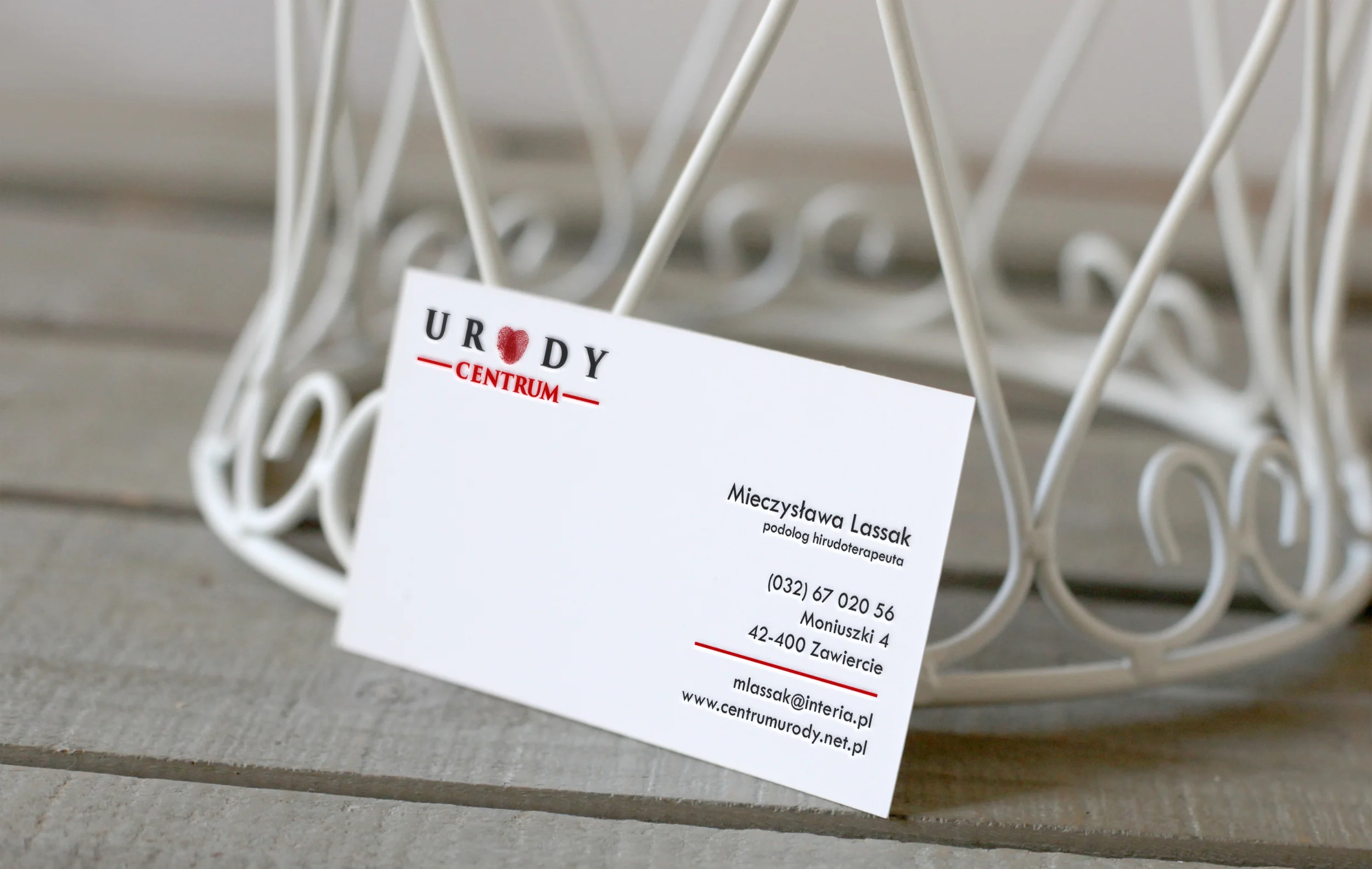 Wykonanie projektu graficznego + druk wizytówek 85x54mm + letterpress 2 kolory pantone