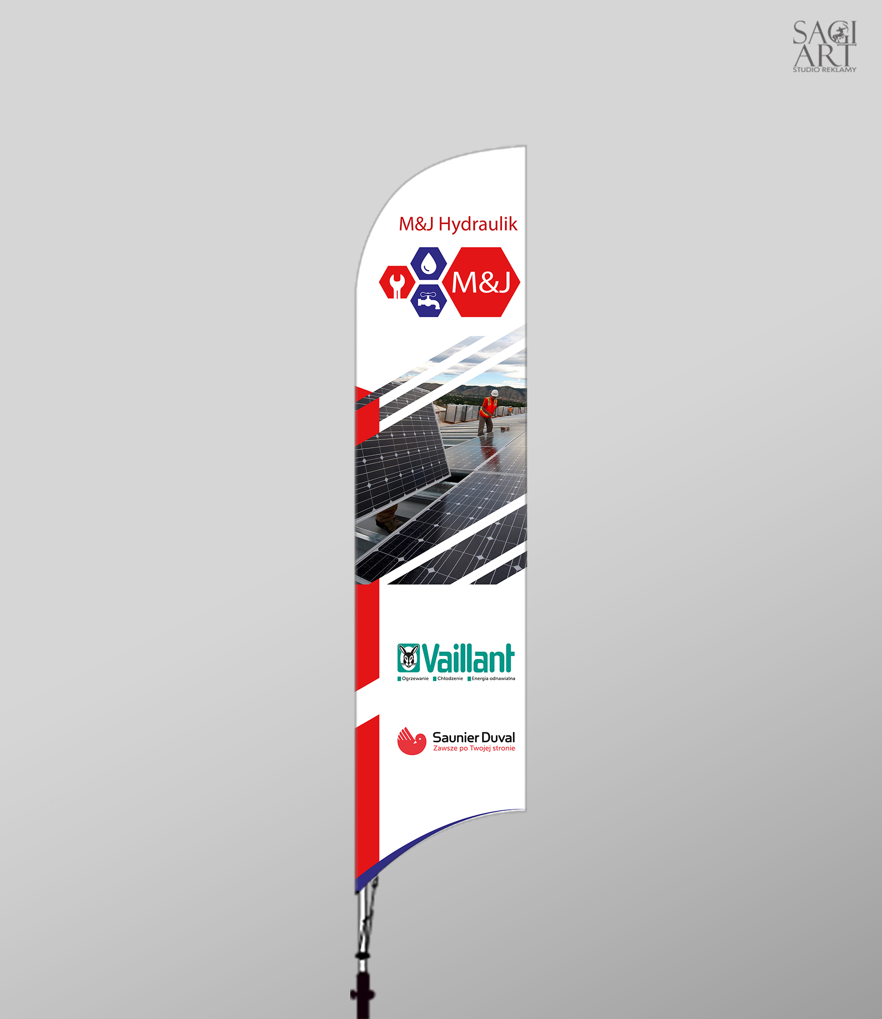 Projekt oraz druk baechflag 260x80cm