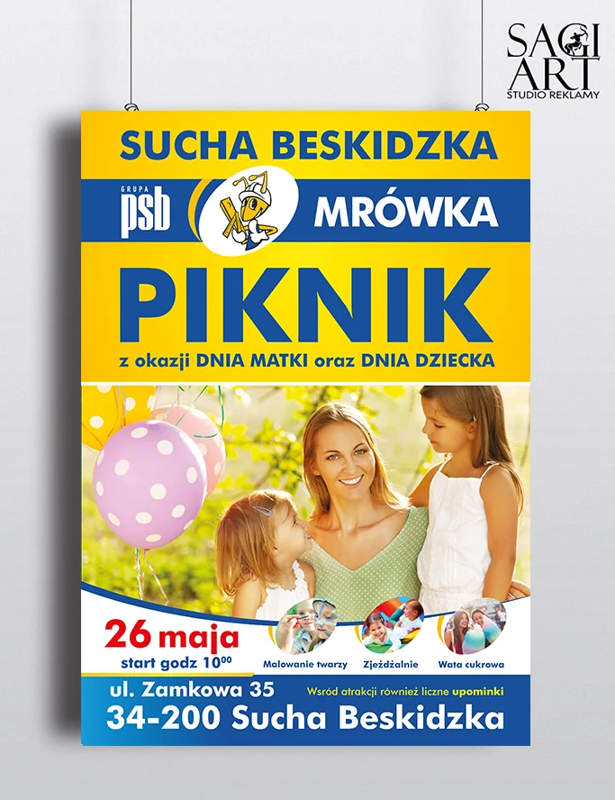 Przygotowanie projektu wraz drukiem plakatów A3. Papier kreda błysk 170g