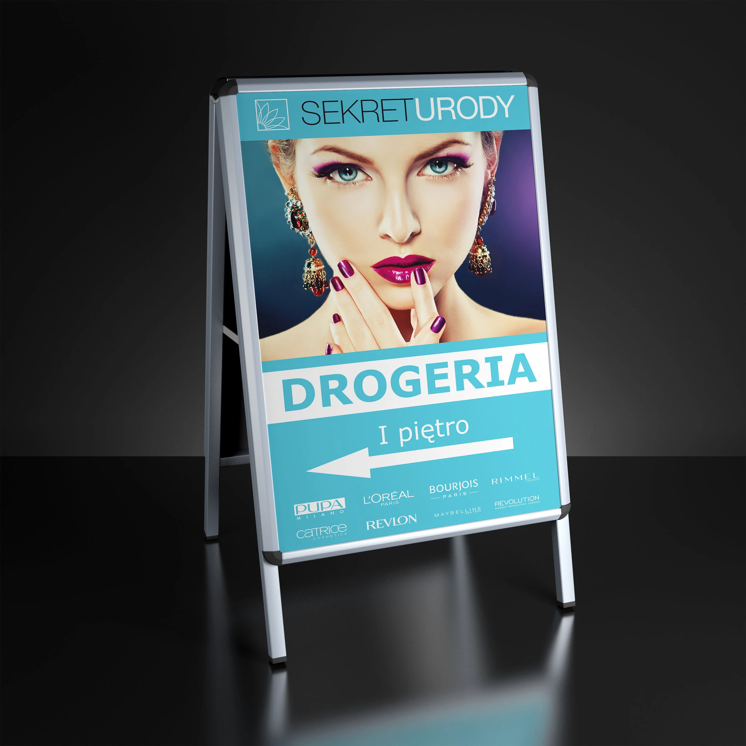 Przygotowanie projektu graficznego i druk plakatów do systemu "potykacz". Format A1