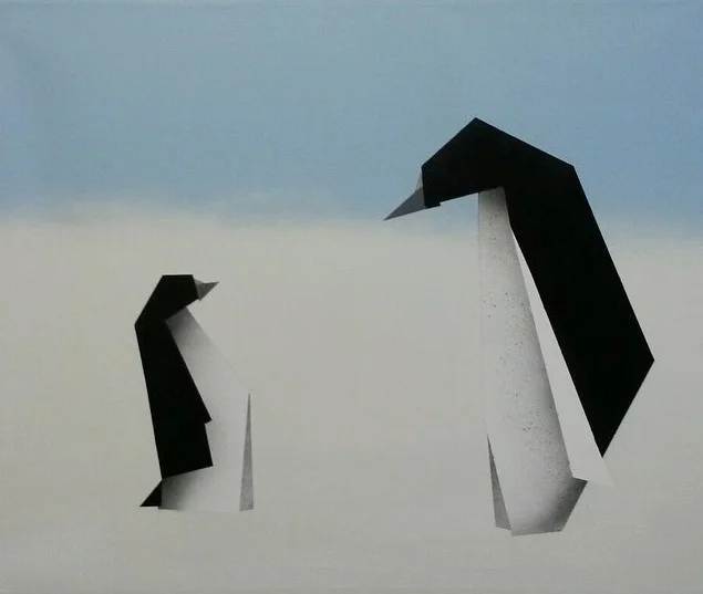 "The Lesson" 24X30 Acrylic Spray Paint on Canvas (Privately Owned)