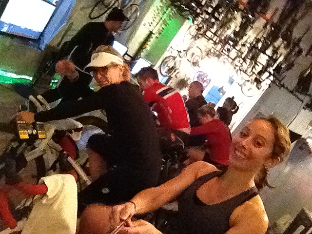  Lucy and I prepare for the pain of our power test...