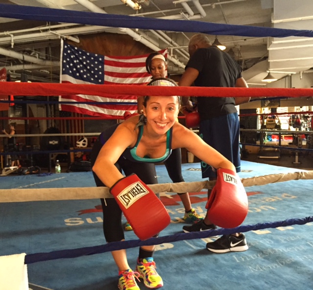 Enterting the ring at Trinity Boxing in NYC!
