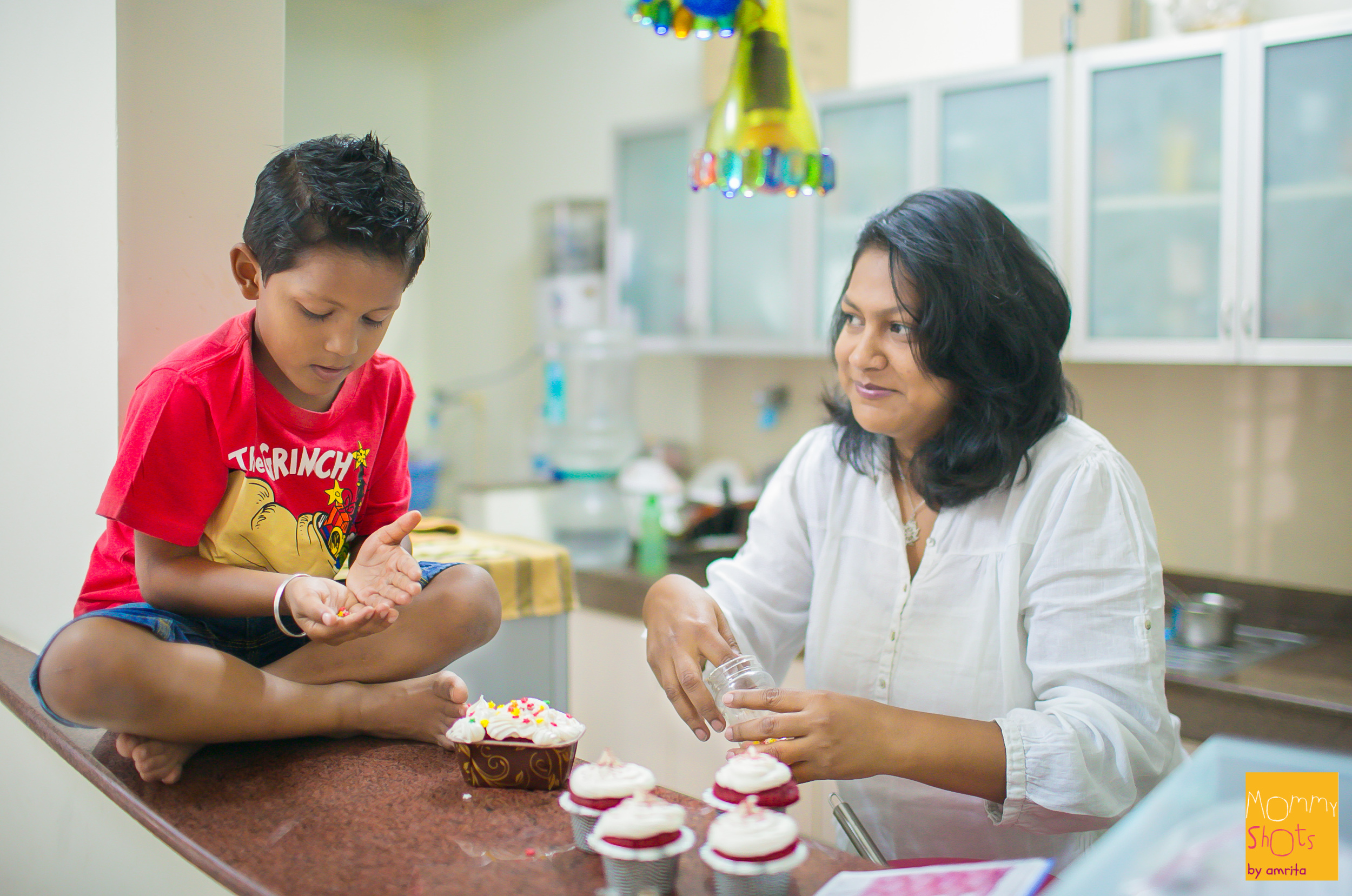 What started as an inspiration to bake her son's birthday cake after a heave dose of food episodes during her pregnancy, is now a fully grown home-baking business 'The little Devil's Cake Shop', thanks to the loads of confidence boosting from her partner Subhasish and Rimo her 4-year old son! When Sharmistha is not working on cake orders, you can find her baking with and for her little Devil Rimo!