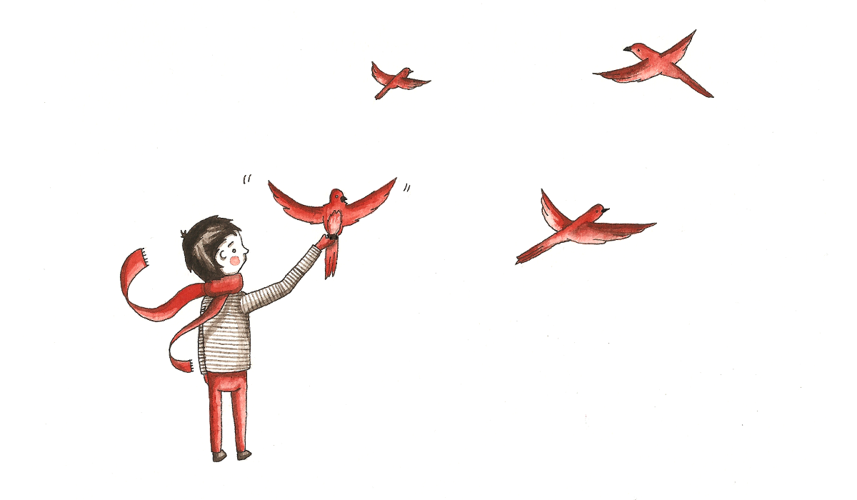 boy & birds