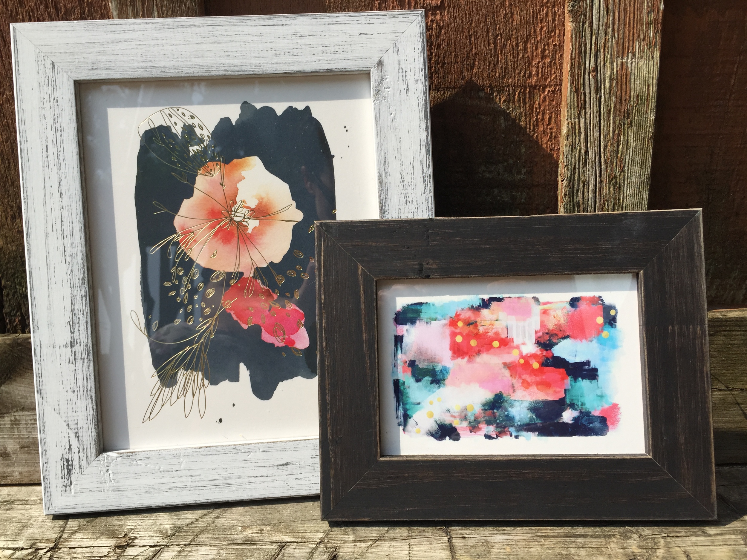 I LOVE LOVE LOVE the gold foil prints on Minted! This larger one was my favourite! I love the added punch it gives the print! The other is just a great mix of strokes of some of my current favourite colours! 