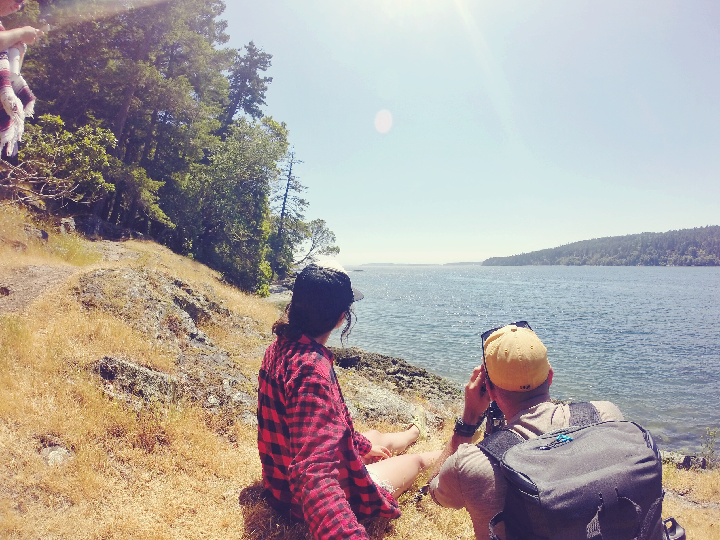 Dad taking some infrared shots of the Salish Sea