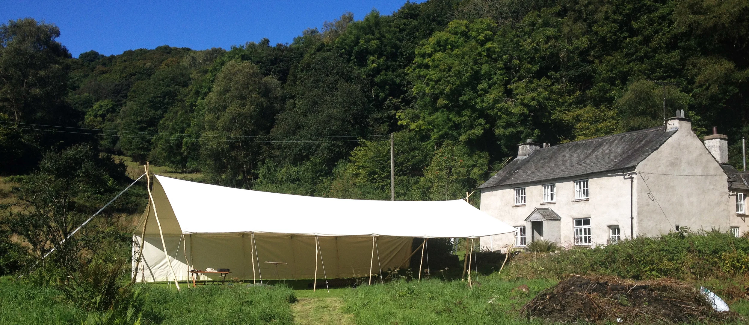 20 x 50ft stretched canopy.