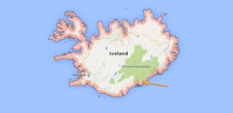 Directions to Jökulsárlón: