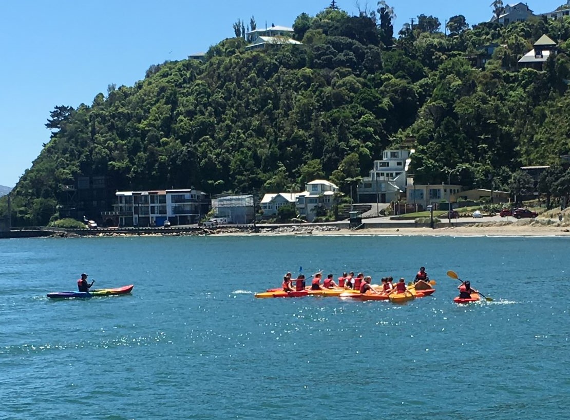 School kayak &amp; SUP group, The Boatshed - Days Bay, Wellington