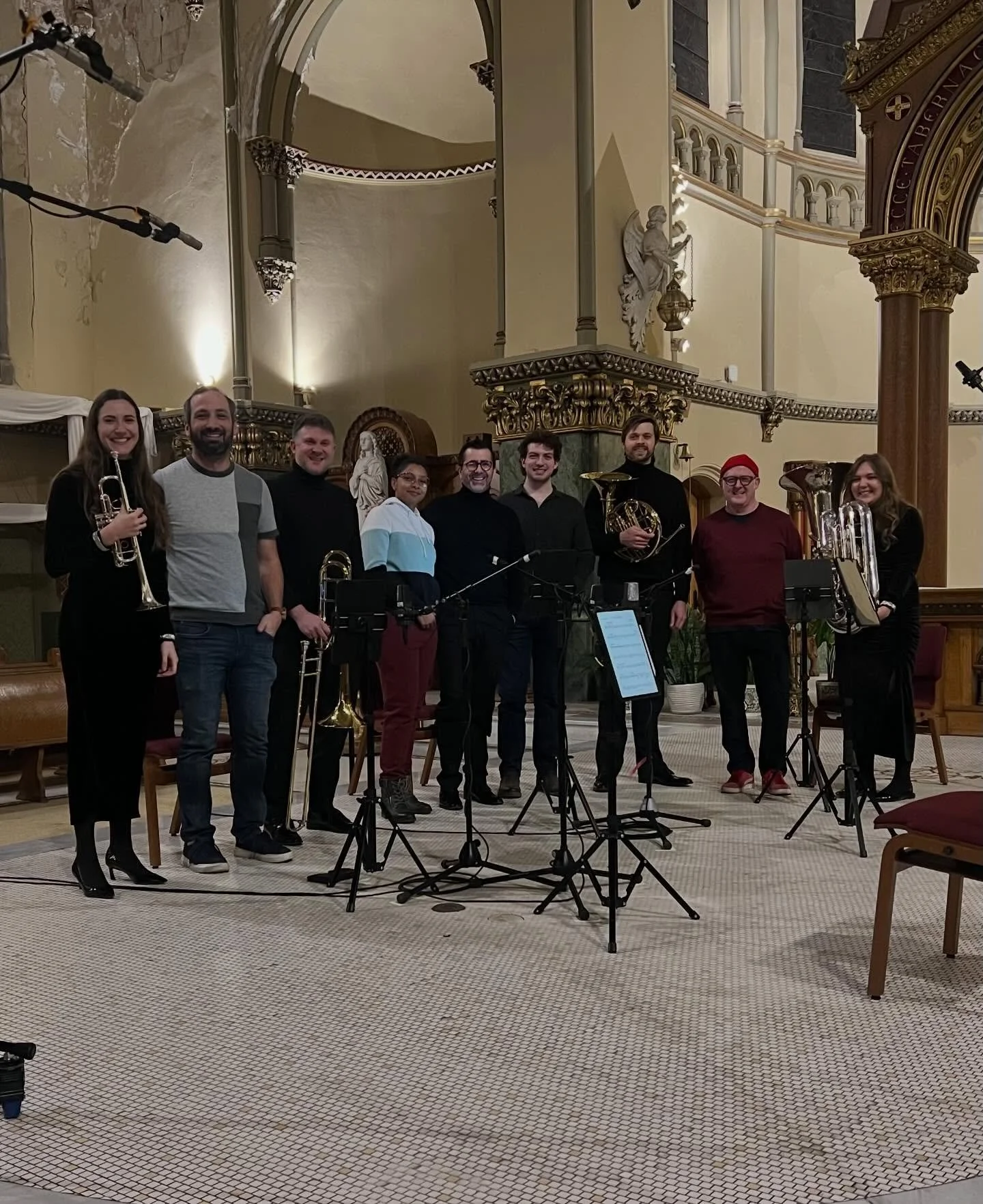All smiles because over the weekend we finished up recording our latest album! The album will feature our translations of early music by female composers and was truly a labor of love- we&rsquo;re super excited to share this music with you all. Endle