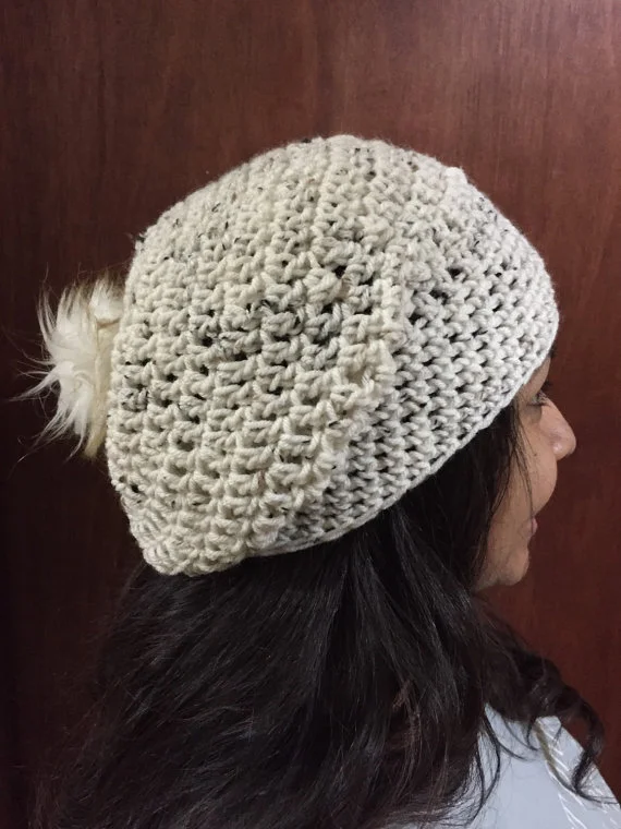 Crochet Pom Pom Hat