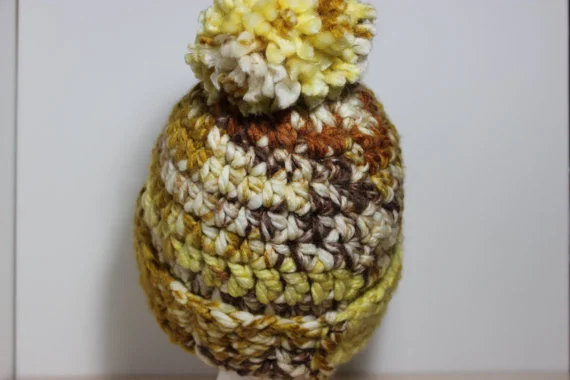 Chunky Hat - Crochet with Pom Pom
