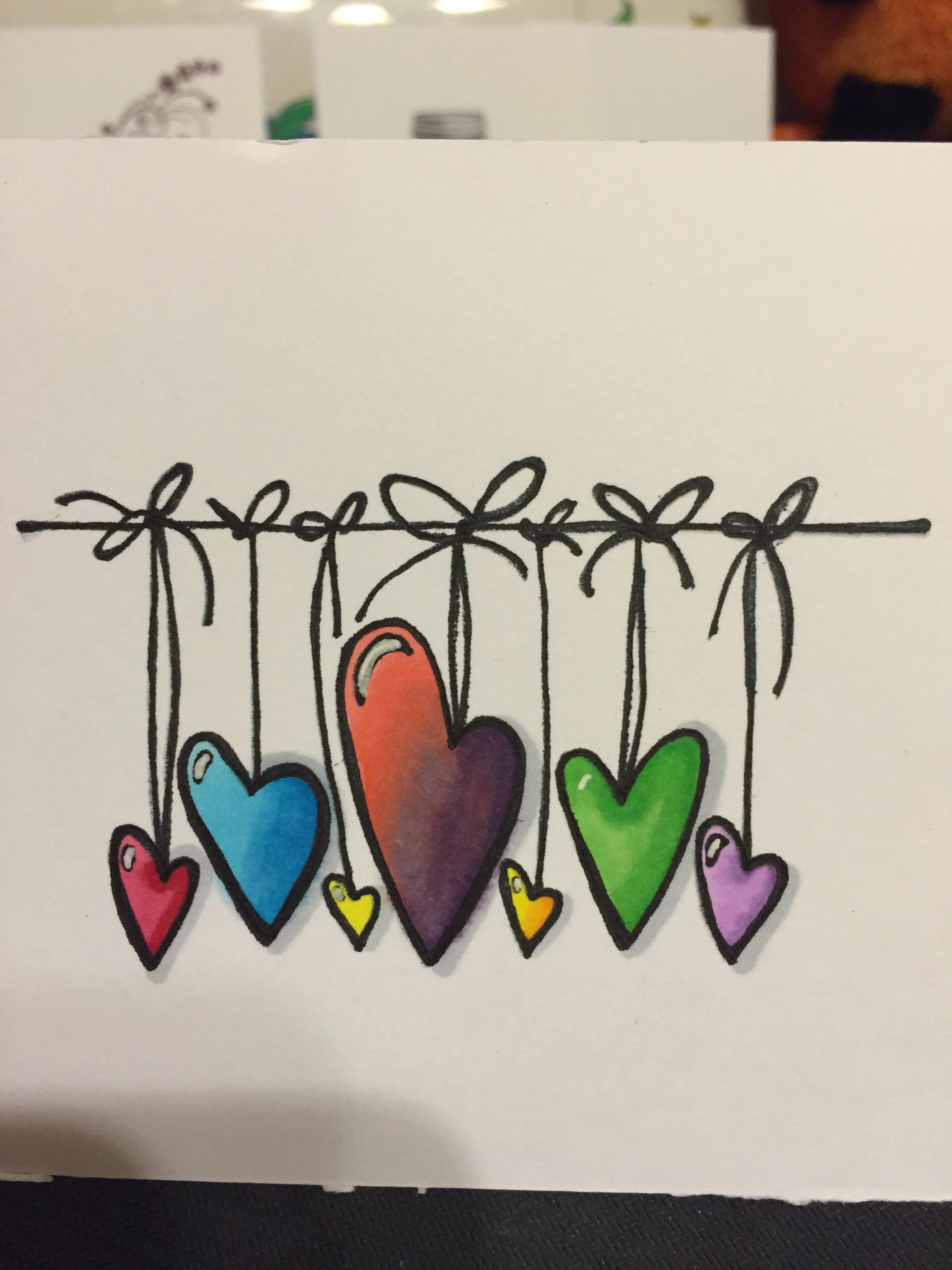 Some hearts on strings.