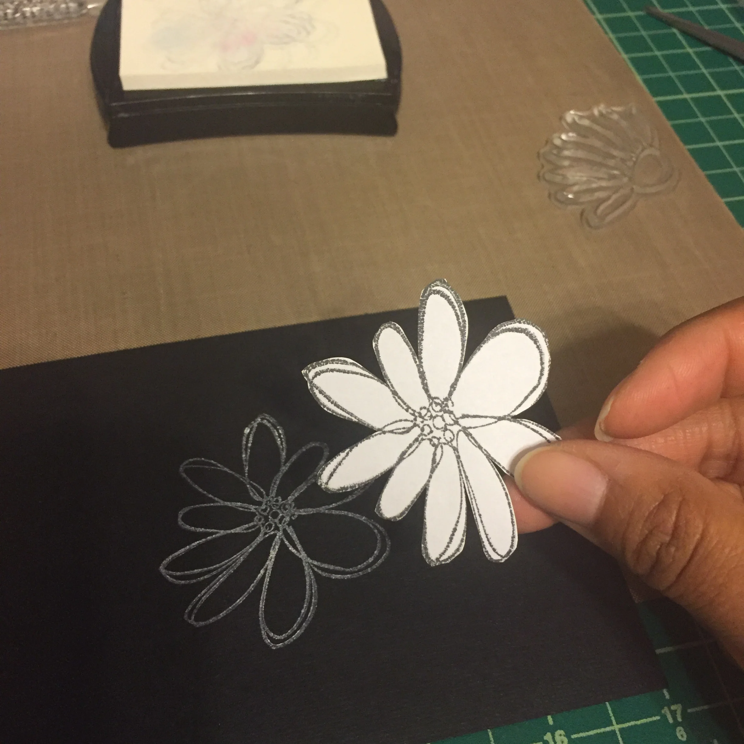 This is my main image, so it goes first, everything stamped after it will appear "behind" this.