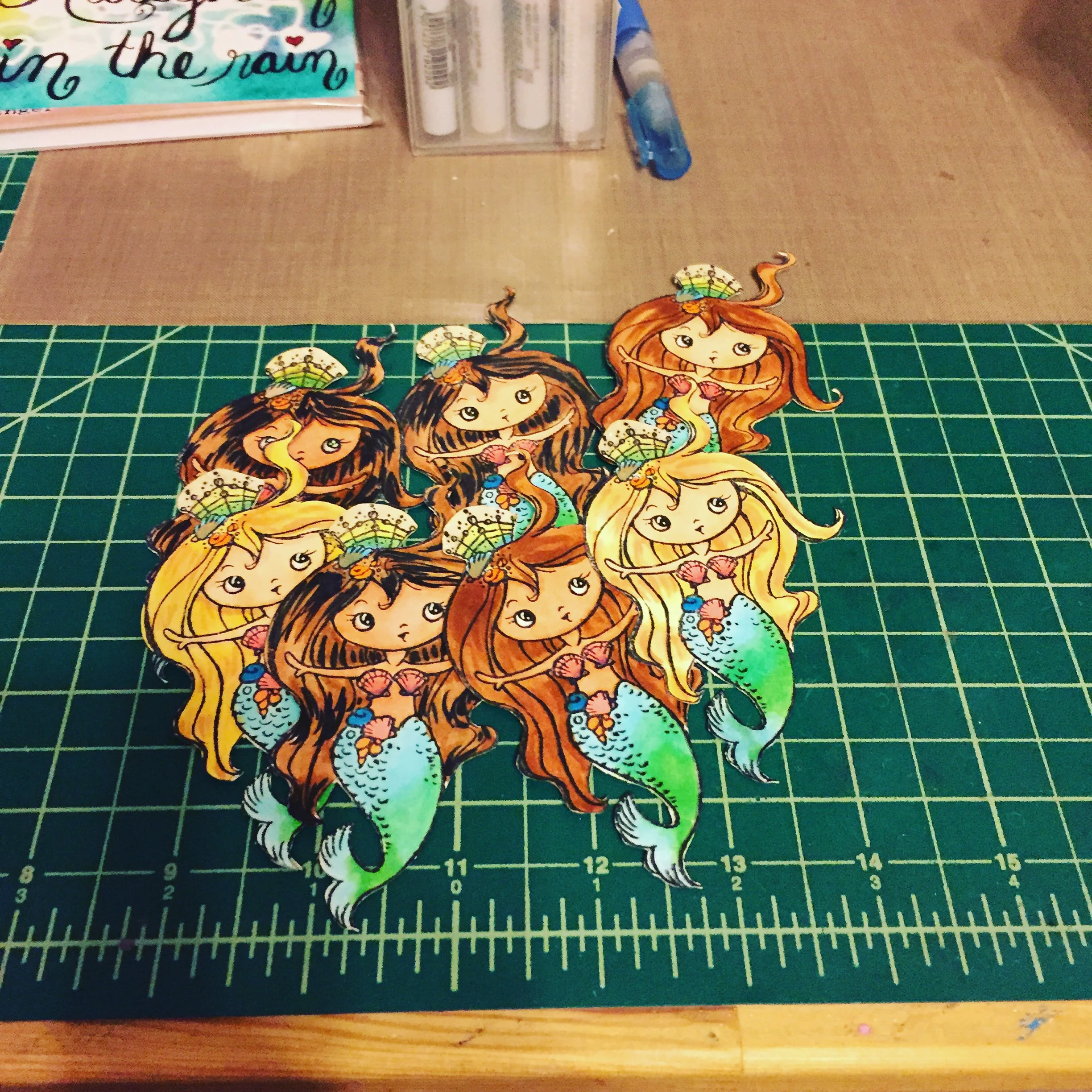 A school of mermaids.
