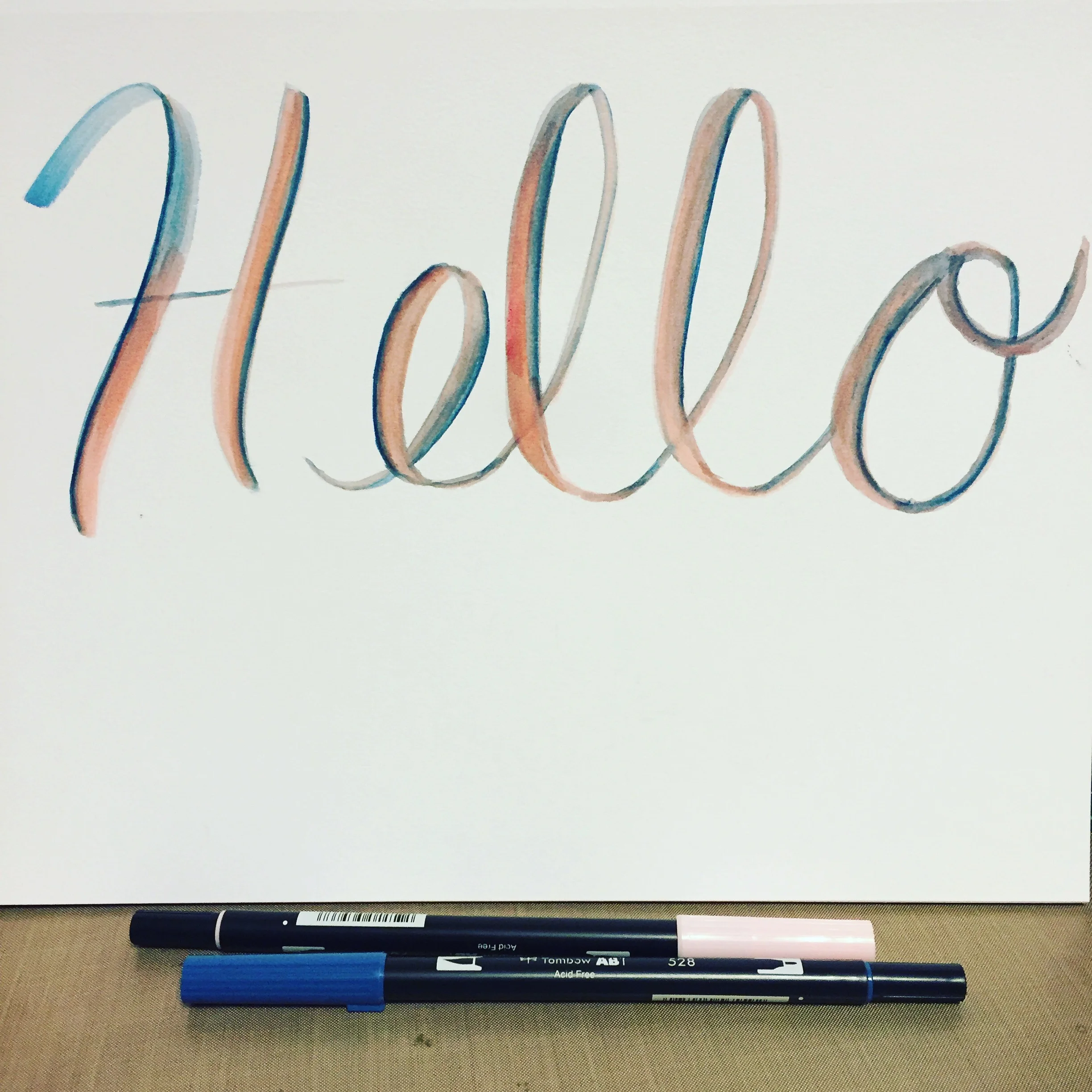 More Tombow on Bristol and some more ink blending.