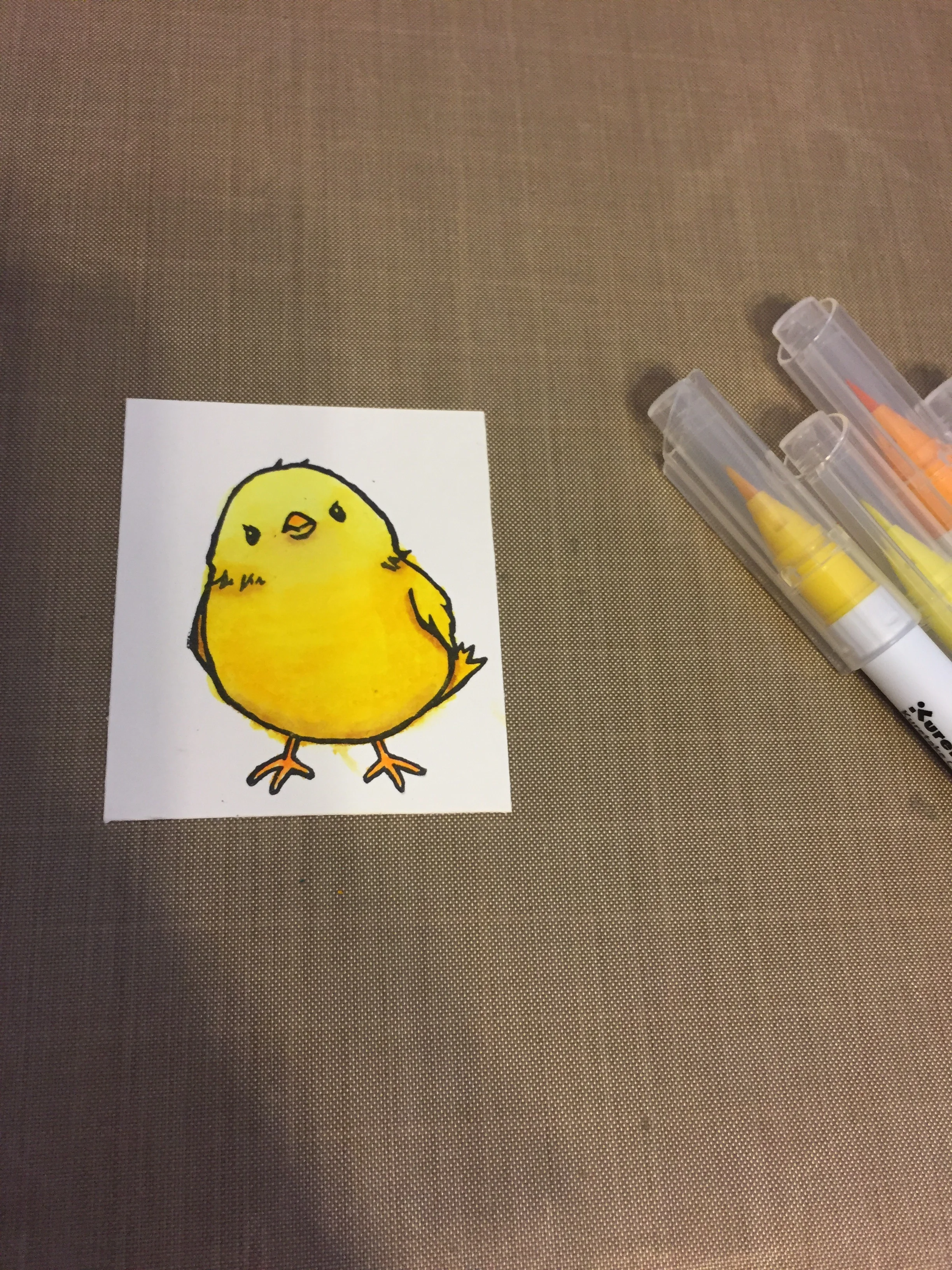 Zig Clean Color on shimmer card stock.