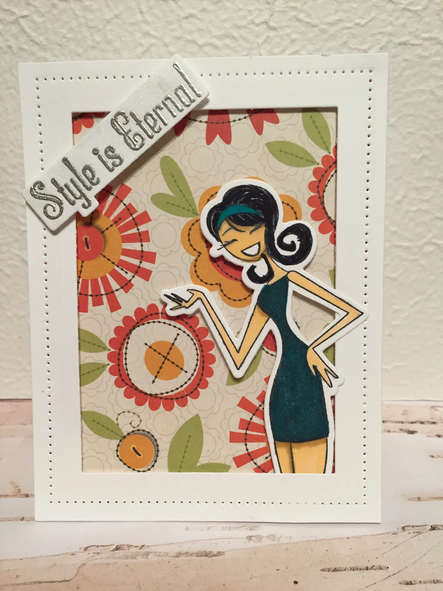 Used this set with a Spellbinders die, patterned paper, and colored with my Zigs.