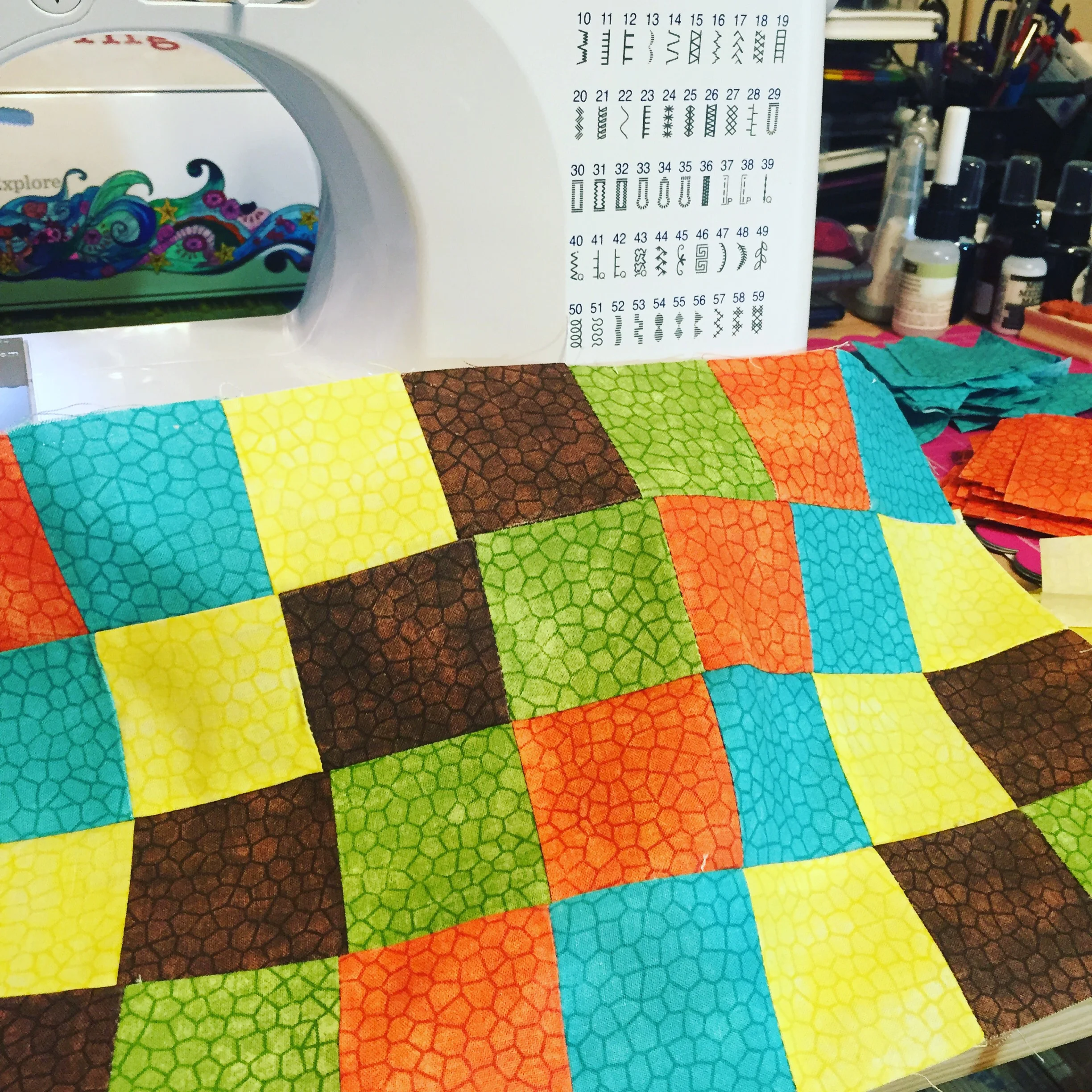 Each row is 10 squares across.