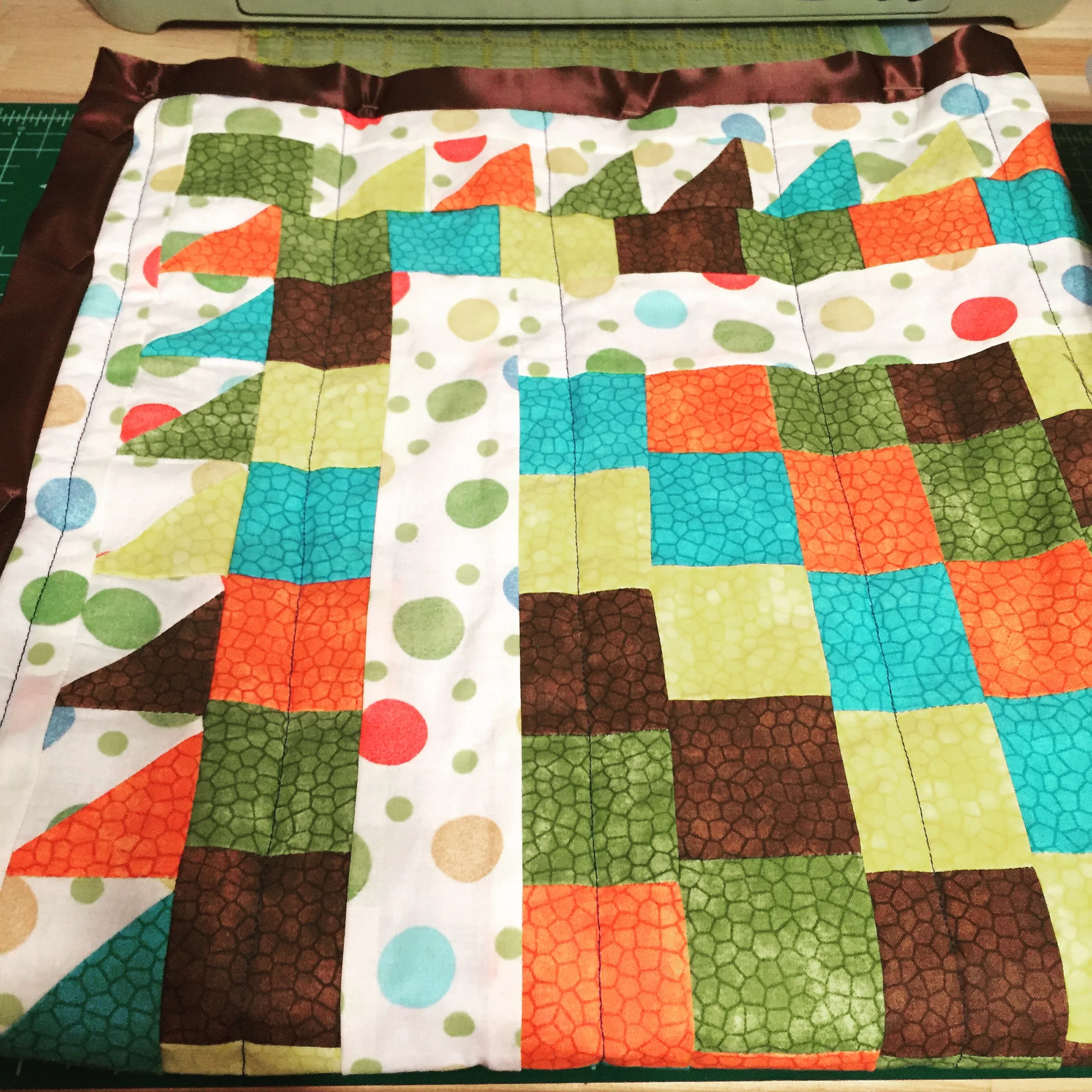 Binding half done.