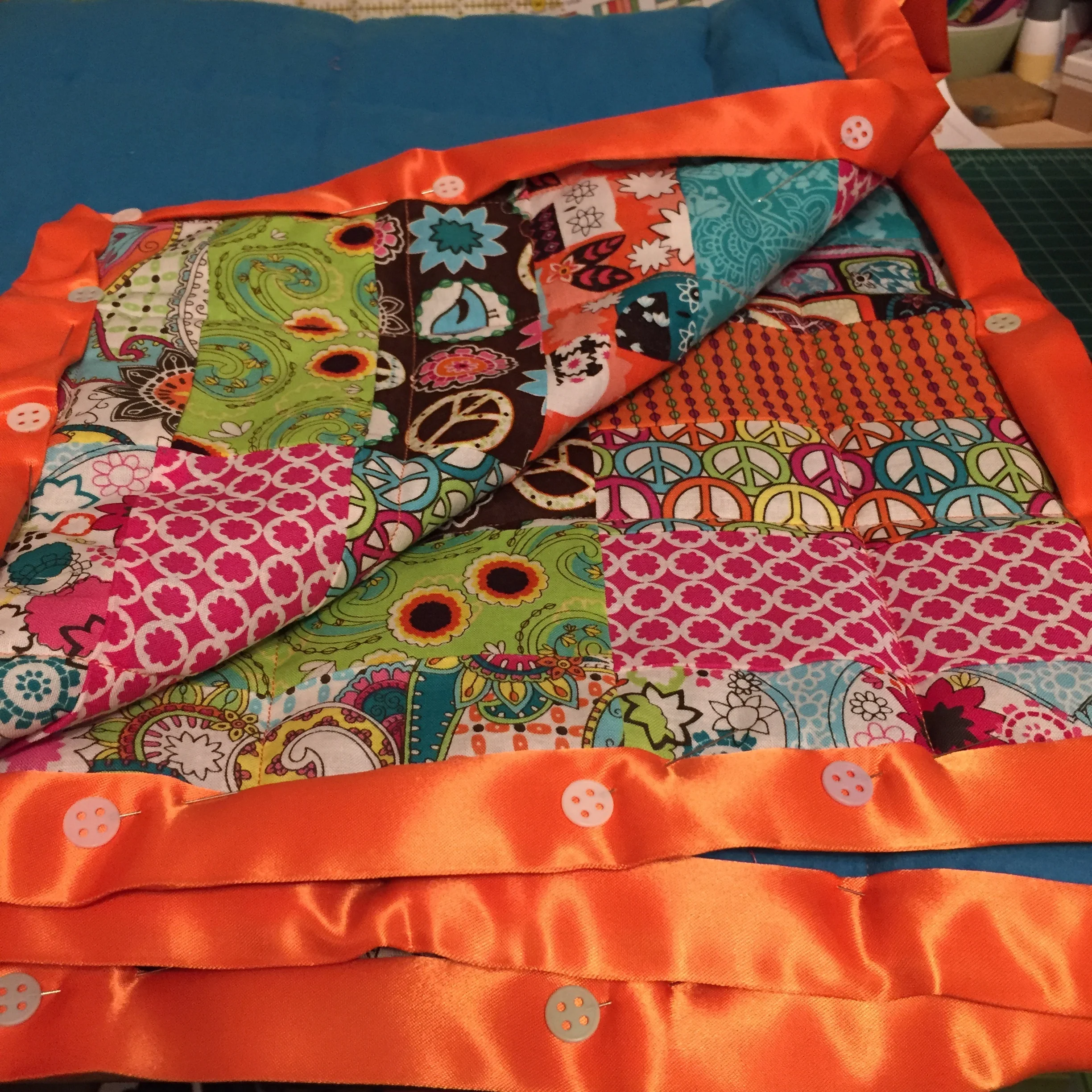 Binding half done.