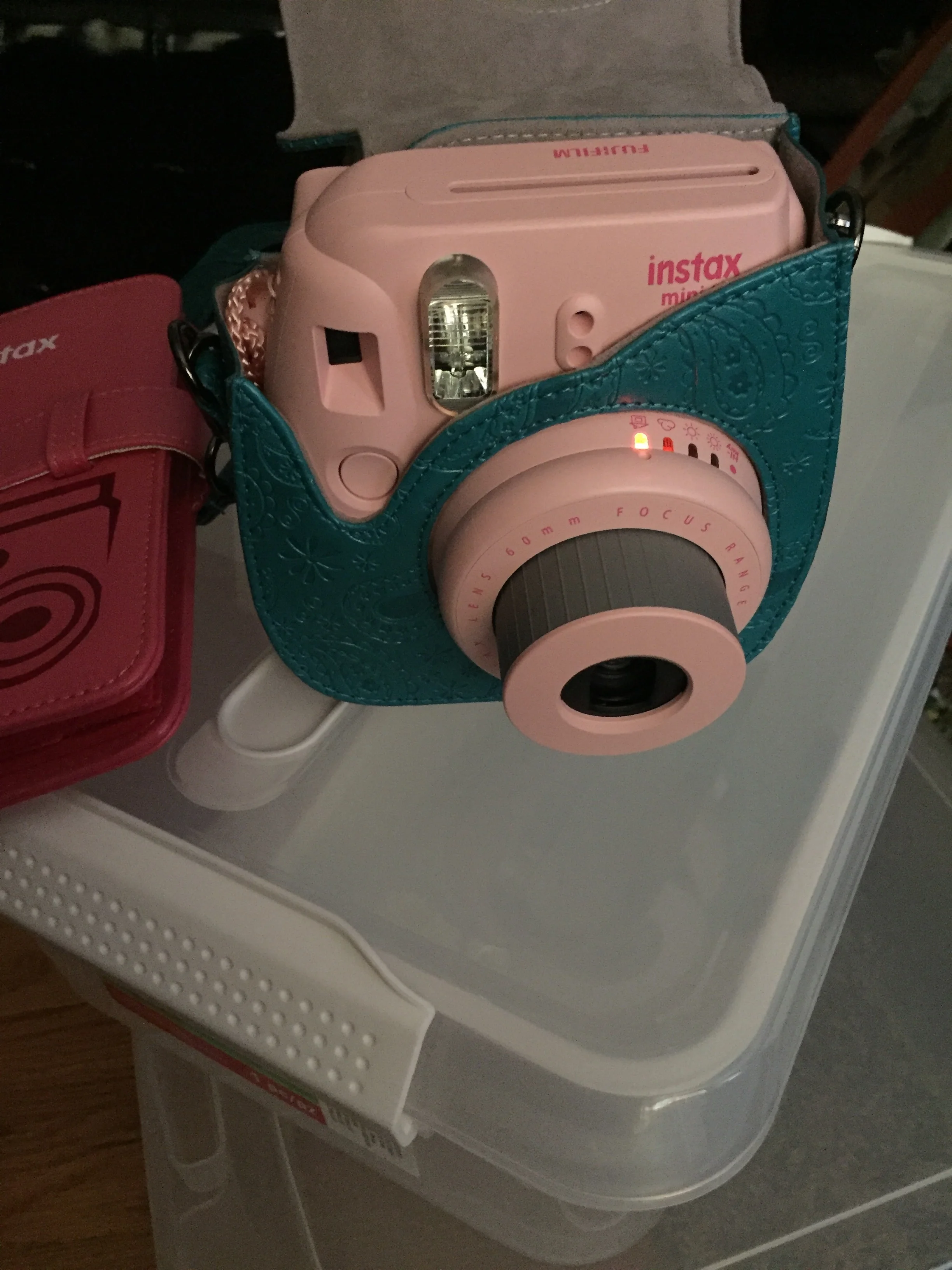 The flap of the case snaps on and off.