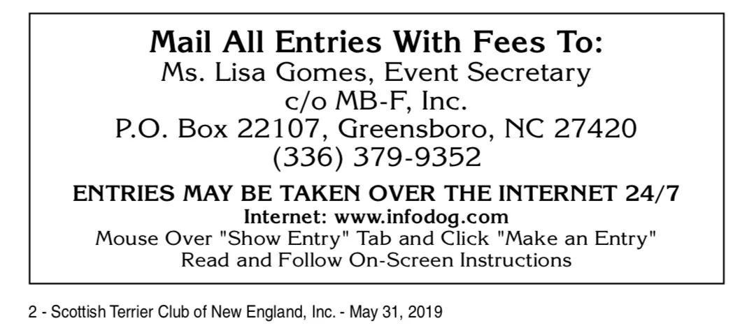 Entries can be submitted over internet. : www,infodog.com