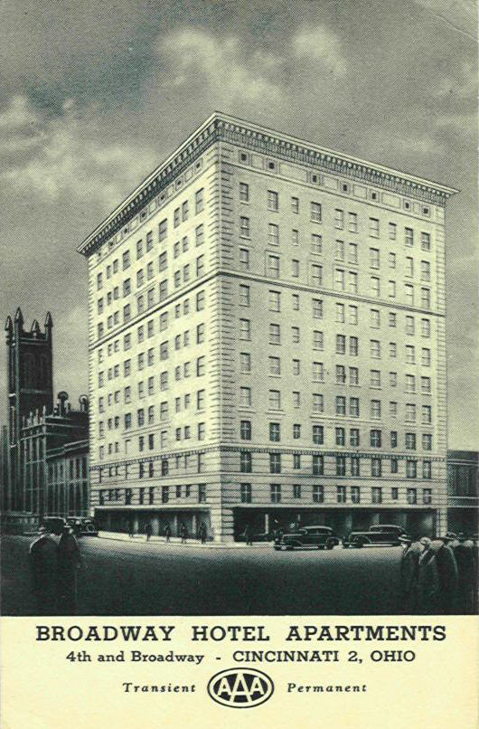 Old photo of the Broadway Hotel (southeast corner). It's so weird that I can literally see my windows in this picture.